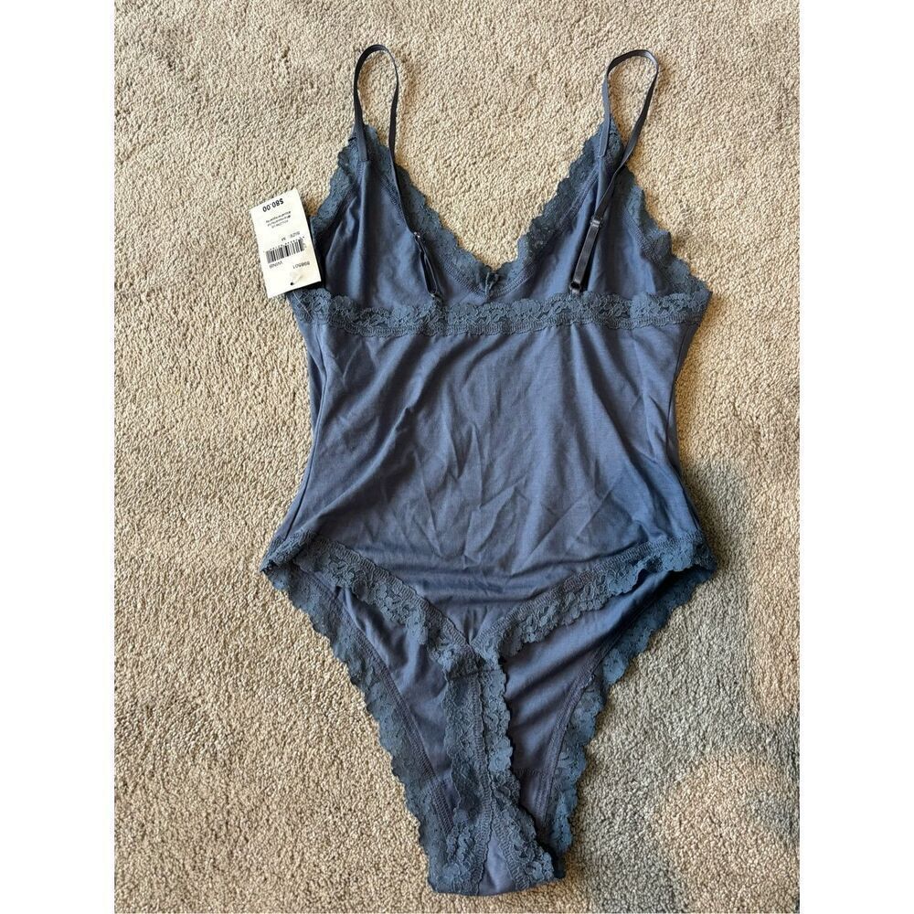 NWT Hanky Panky Women's Cotton Bodysuit Washed Indigo Med, $80 G32 - Picture 5 of 6
